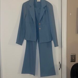 A. Byer Light Blue Blazer and Pants Set